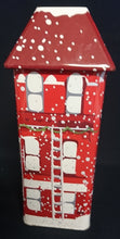 Lade das Bild in den Galerie-Viewer, DAUERGEBÄCKDOSE MIT DECKEL "Kitchen" - Metall / Blech, Haus Gebäude Winter Schnee Fenster Türen Motiv Dekor (G)