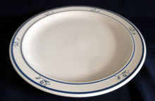 Lade das Bild in den Galerie-Viewer, 2er Set SUPPENTELLER "Scandia Blue (Brickoven Stoneware)" - Keramik / Steingut, Blumen Linien Streifen Dekor