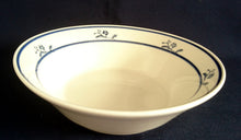 Lade das Bild in den Galerie-Viewer, 2er Set SUPPENTELLER "Scandia Blue (Brickoven Stoneware)" - Keramik / Steingut, Blumen Linien Streifen Dekor