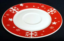 Lade das Bild in den Galerie-Viewer, 2er Set 3er KAFFEEGEDECKE "Santa" - Porzellan, Weihnachtsmann Nikolaus Sterne Schneeflocken Geschenke Motiv Dekor