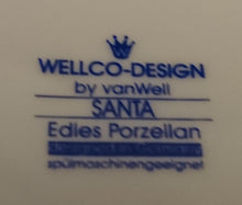 Lade das Bild in den Galerie-Viewer, UNTERTASSE "Santa" - Porzellan, Sterne Schneeflocken Motiv Dekor, Wellco Design