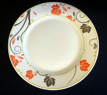 Lade das Bild in den Galerie-Viewer, 3er KAFFEEGEDECK - Porzellan, Blatt Blätter Äste Zweige Geäst Linien Motiv Dekor