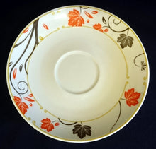 Lade das Bild in den Galerie-Viewer, 3er KAFFEEGEDECK - Porzellan, Blatt Blätter Äste Zweige Geäst Linien Motiv Dekor