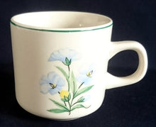 Lade das Bild in den Galerie-Viewer, 15 Teiliges KAFFEESERVICE - Keramik / Steingut, Blumenblüten Pflanzen Flora Randlinie Motiv Dekor