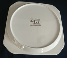 Lade das Bild in den Galerie-Viewer, 2er Set DESSERTTELLER "Avantgarde" - Keramik / Steingut, Modernes Kreise Streifen Dekor, Mittig Braun