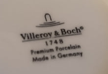 Lade das Bild in den Galerie-Viewer, 2er Set 2er KAFFEEGEDECKE - Porzellan, Geometrisches Strich Linien Rand Punkte Karo Motiv Dekor