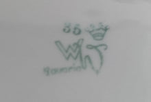 Lade das Bild in den Galerie-Viewer, DESSERTTELLER - Porzellan, Goldrand Relief Linien Balken Abstrakt Motiv Dekor