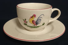 Lade das Bild in den Galerie-Viewer, UNTERTASSE - Keramik / Steingut, Einfärbig, Dekorrand, Handdekoriert