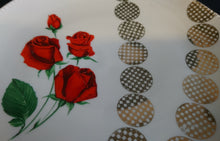 Lade das Bild in den Galerie-Viewer, DESSERT SAMMELTELLER - Porzellan, Rosenblumen Kreise Abstrakt Goldrand Dekor