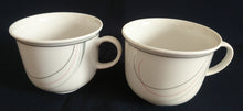 Lade das Bild in den Galerie-Viewer, 2er KAFFEEGEDECK - Porzellan, Linien Kurven Striche Motiv Dekor