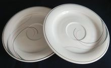 Lade das Bild in den Galerie-Viewer, 2er KAFFEEGEDECK - Porzellan, Linien Kurven Striche Motiv Dekor