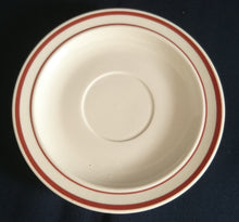 Lade das Bild in den Galerie-Viewer, UNTERTASSE - Keramik / Steingut, Doppelter Linien Rand Motiv Dekor