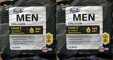 Lade das Bild in den Galerie-Viewer, 10er Packung MEN SLIPEINLAGEN &quot;Facelle&quot; - Baumwolle &amp; Anderes, Level 2 Saugstärke 5 Active Protection
