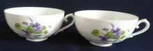 Lade das Bild in den Galerie-Viewer, TEETASSE &quot;Viola&quot; - Porzellan, Flora Veilchen Blumenblüten Blatt Blätter Motiv Dekor
