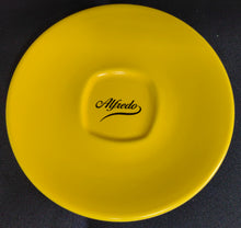 Lade das Bild in den Galerie-Viewer, 9er Set ESPRESSOGEDECKE &amp; STÄNDER - Porzellan Metall, Einfärbiges Modernes Alfredo Aufschrift Motiv Dekor
