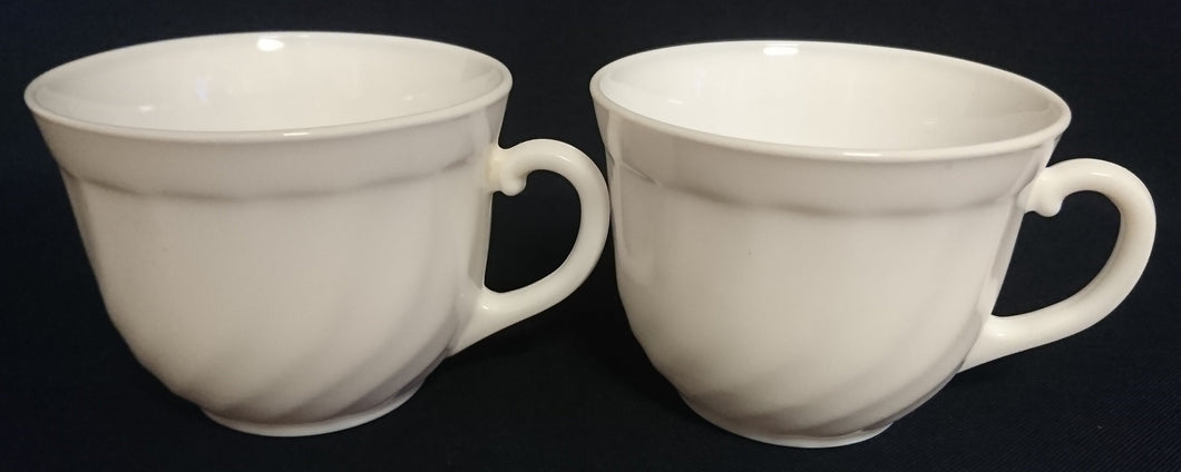 2er Set KAFFEETASSEN - Acrylglas, Einfärbiges Gastronomisches Wellenartiges Relief Motiv Dekor