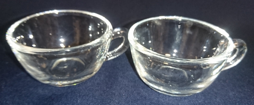 2er Set MOCCA~ KAFFEETASSEN - Hartglas, Einfärbiges Klares Moderne Form Motiv Dekor