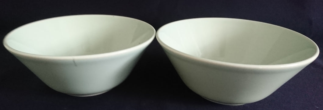 2er Set SALAT~ BEILAGENSCHALEN - Keramik / Steingut, Einfärbiges Klassisches Motiv Dekor