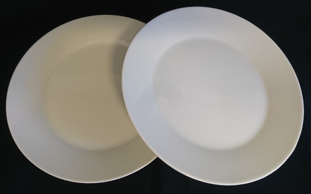 2er Set GROßER SPEISETELLER - Porzellan, Klassisch Gastronomisches Motiv Dekor