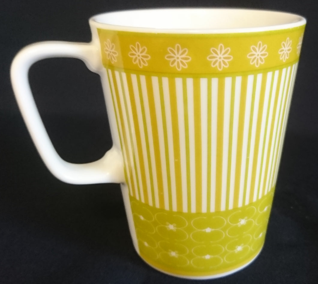 KAFFEETASSE - Porzellan, Abstrakt Geometrisch Linien Zeichen Symbole Motiv Dekor