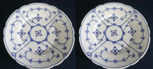 Lade das Bild in den Galerie-Viewer, 2er Set DESSERTTELLER - Porzellan, Indisch Blau Strohblumen Dekor
