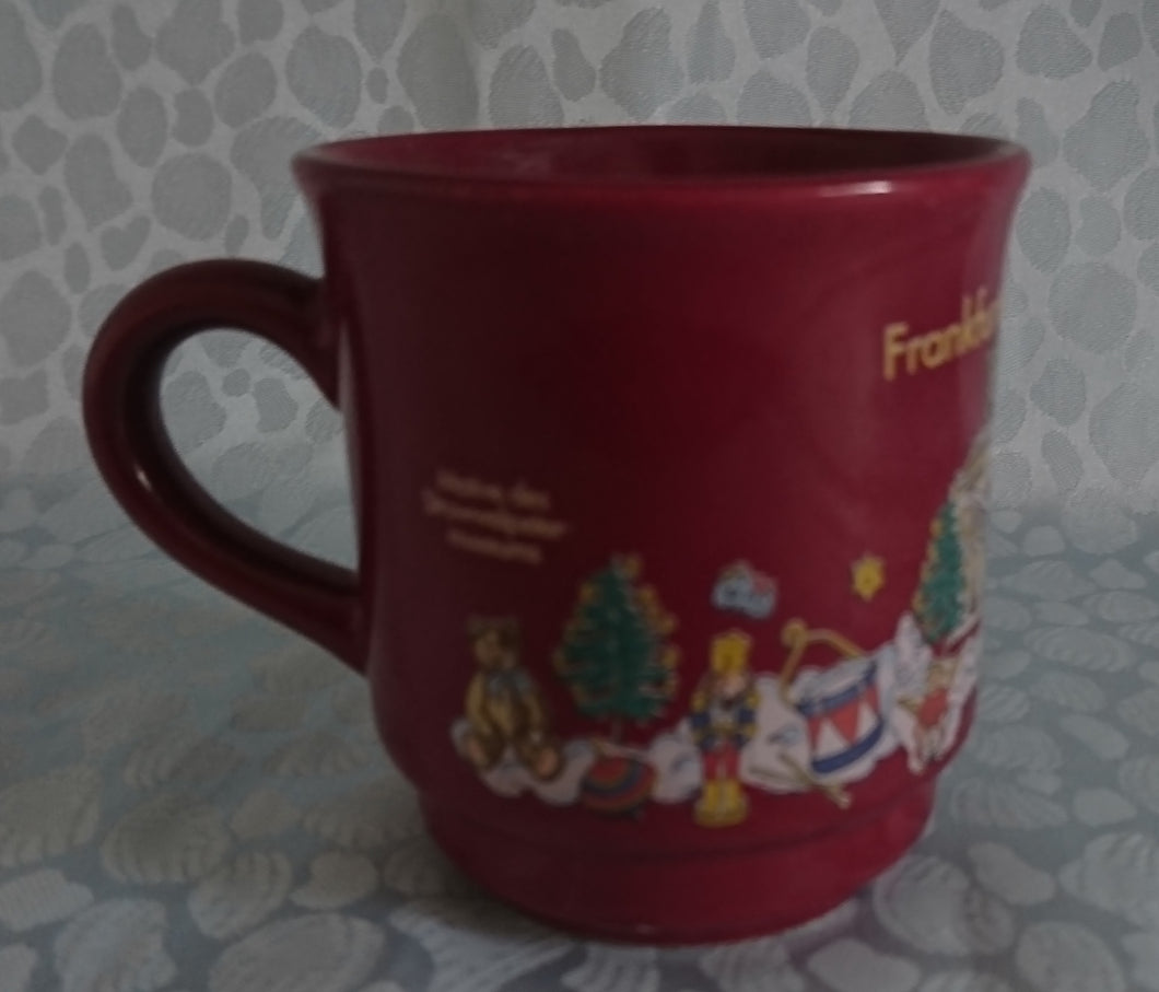 GLÜHWEINTASSE - Keramik / Steingut, Frankfurter Weihnachtsmarkt Struwwelpeter Museums Aufschrift Motiv Dekor