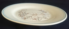 Lade das Bild in den Galerie-Viewer, DESSERTTELLER - Porzellan, Doppelter Linien Rand Flora Wildblumen Blüten Motiv Dekor
