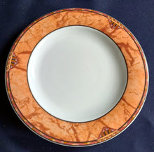 Lade das Bild in den Galerie-Viewer, 2er Set DESSERTTELLER - Porzellan, Marmoriert Abstrakt Zeichen Symbole Rand Motiv Dekor
