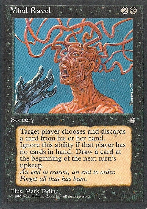 MIND RAVEL, Magic -The Gathering-, Ausgabe / Set / Serie Eiszeit (Ice Age) 1995