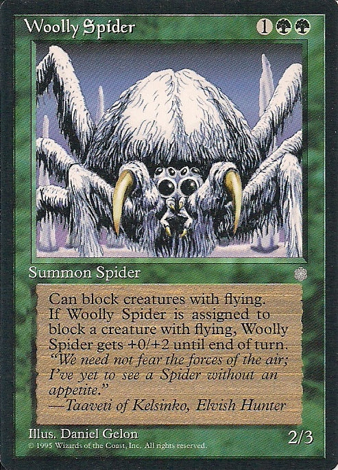 WOOLLY SPIDER, Magic -The Gathering-, Ausgabe / Set / Serie Eiszeit (Ice Age) 1995