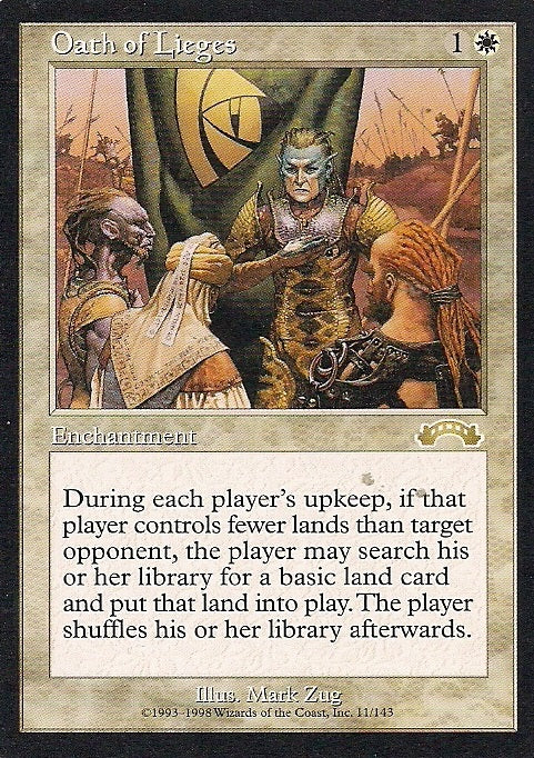 OATH OF LIEGES, Magic -The Gathering-, Ausgabe / Set / Serie Exodus (Exodus) 1998