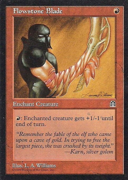 FLOWSTONE BLADE, Magic -The Gathering-, Ausgabe / Set /  Serie Felsenburg (Stronghold) 1998