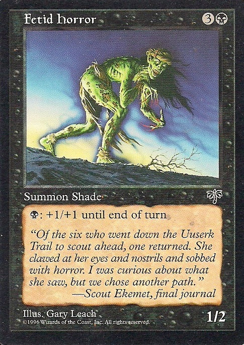 FETID HORROR, Magic -The Gathering-, Ausgabe / Set / Serie Trugbilder (Mirage) 1996