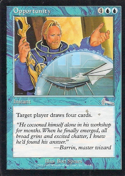 OPPORTUNITY, Magic -The Gathering-, Ausgabe / Set / Serie Urzas Vermächtnis (Urza´s Legacy) 1999