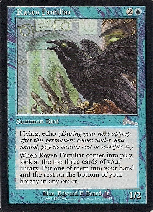 RAVEN FAMILIAR, Magic -The Gathering-, Ausgabe / Set / Serie Urzas Vermächtnis (Urza´s Legacy) 1999