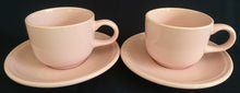 Lade das Bild in den Galerie-Viewer, 2er Set KAFFEETASSEN - Keramik / Steingut, Modernes Rosa Einfärbiges Motiv Dekor
