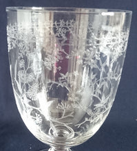Lade das Bild in den Galerie-Viewer, 2er Set ROTWEIN~ GETRÄNKEGLÄSER - Hartglas, Flora Blumenblüten Pflanzen Ranken Motiv Dekor
