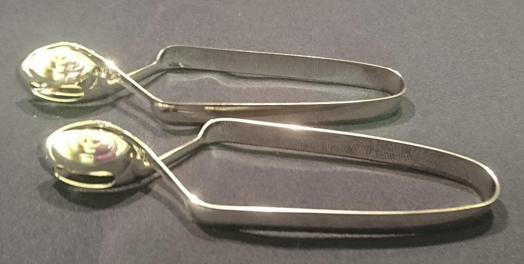 2er Set SCHNECKENZANGEN - Metall / Edelstahl, Schnecken Gehäuse Relief Motiv Dekor