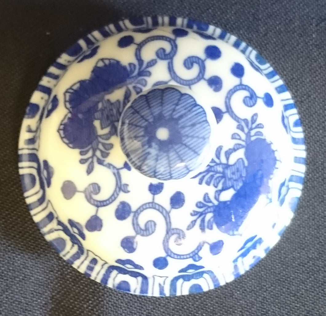BEHÄLTERDECKEL - Porzellan, Typisch China Blau Motiv Dekor