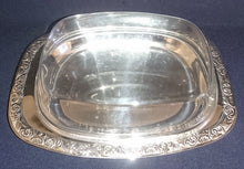 Lade das Bild in den Galerie-Viewer, BUTTERDOSE MIT DECKEL - Metall &amp; Kunststoff, Abstrakt Ornamente Rand Relief Motiv Dekor
