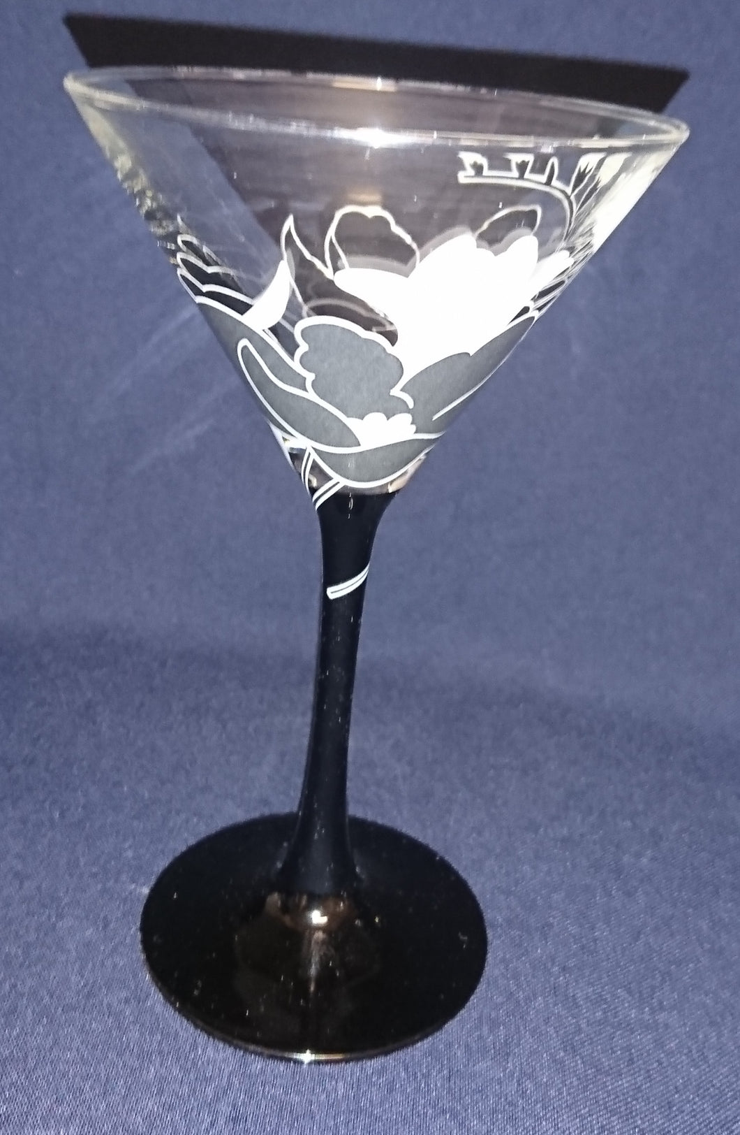 COCKTAIL~ GETRÄNKEGLAS - Hartglas, Orchideenblüten Blumen Pflanzen Blatt Blätter Motiv Dekor