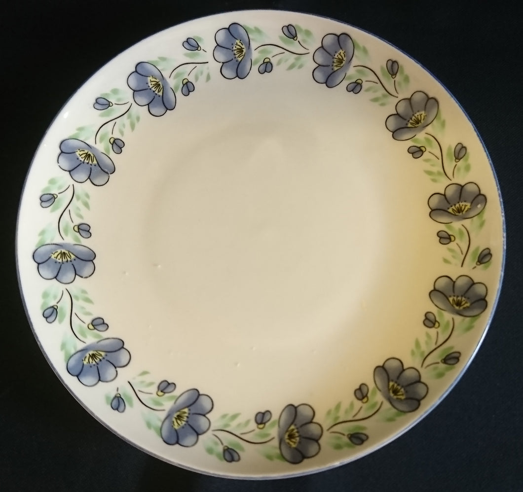 DESSERTTELLER - Porzellan, Flora Blumenblüten Knospen Blatt Blätter Motiv Dekor