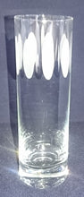 Lade das Bild in den Galerie-Viewer, MINI LONGDRINK~ GETRÄNKEGLAS - Kristallglas, Mattiert Ovale Kreise Flecken Punkte Motiv Dekor
