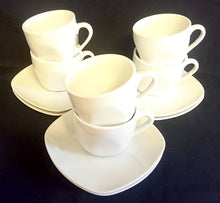 Lade das Bild in den Galerie-Viewer, 2er Set KAFFEETASSEN - Porzellan, Gastronomische Einfärbiges Motiv Dekor

