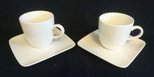 Lade das Bild in den Galerie-Viewer, 2er Set KAFFEETASSE - Porzellan, Einfärbiges Gastronomisches Motiv Dekor
