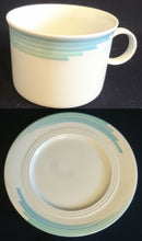 Lade das Bild in den Galerie-Viewer, 2er KAFFEEGEDECK &quot;Friesland&quot; - Porzellan, Abstraktes Geometrisches Linien Dekor
