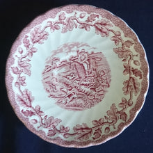 Lade das Bild in den Galerie-Viewer, UNTERTASSE &quot;Country Life&quot; - Keramik / Steingut (Fine Staffordshire Ware), Landschaft Reiter Pferd Flora Pflanzen Motiv Dekor, Hand graviert (nBC)
