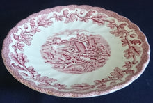 Lade das Bild in den Galerie-Viewer, UNTERTASSE &quot;Country Life&quot; - Keramik / Steingut (Fine Staffordshire Ware), Landschaft Reiter Pferd Flora Pflanzen Motiv Dekor, Hand graviert (nBC)
