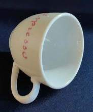 Lade das Bild in den Galerie-Viewer, 12 Teiliges ESPRESSO~ KAFFEESERVICE - Porzellan, Rosa Färbiges Espresso Aufschrift Druck Motiv Dekor
