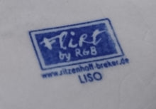 Lade das Bild in den Galerie-Viewer, 18 Teiliges KAFFEESERVICE &quot;Flirt&quot; &quot;Liso&quot; - Porzellan, Streifen Einfärbiges Meliertes Dekor
